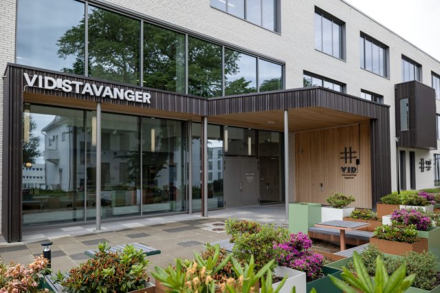 Utendørsbilde av campus Stavanger