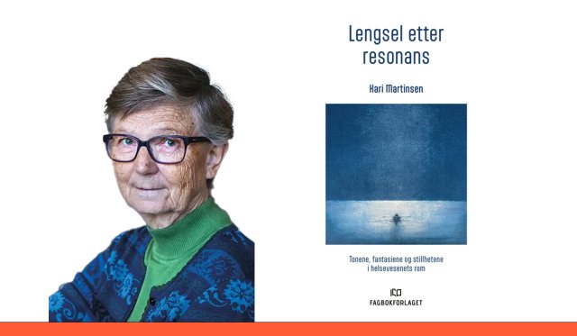 Kari Martinsen og forsiden av boken hennes