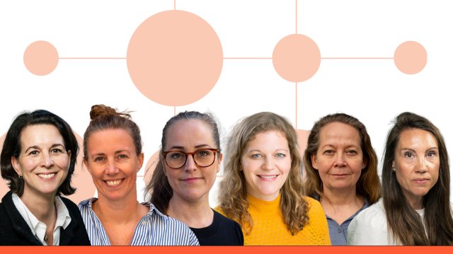 Bilde av seks kvinner i en VID-ramme