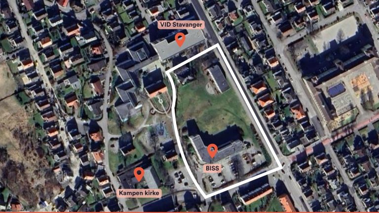 Illustrasjon av løypa på et kart