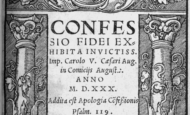 Tittelblad på en utgave av Confessio Augustana