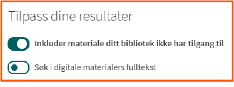[Inkluder materiale ditt bibliotek ikke har tilgang til] - skjermklipp fra Oria, utvide artikkelsøk i Oria til samlinger i andre biblioteker