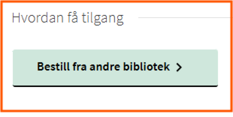 [Bestill fra andre bibliotek] - skjermklipp fra Oria, bestillingsmulighet for artikler VID ikke har i detaljposten i Oria