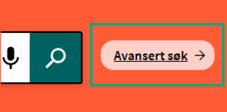 [Avansert søk] - skjermklipp fra Oria, hvordan gå til avansert søk