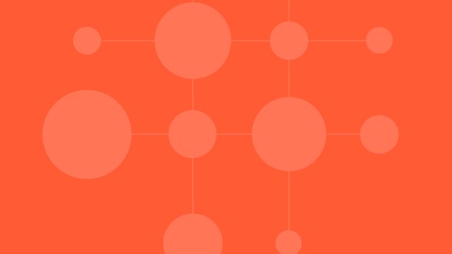 Orange picture with circles