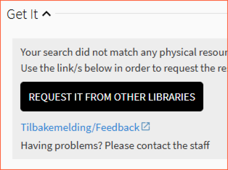 [Request It From Other Libraries] - screen shot from Oria, request option on detailed page for an article VID doesn't have access to