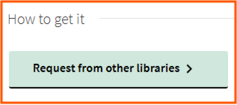 [Request It From Other Libraries] - screen shot from Oria, request option on detailed page for an article VID doesn't have access to