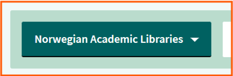 [Norwegian Academic Libraries] - screen shot from Oria, selecting to search in other library collections in Oria
