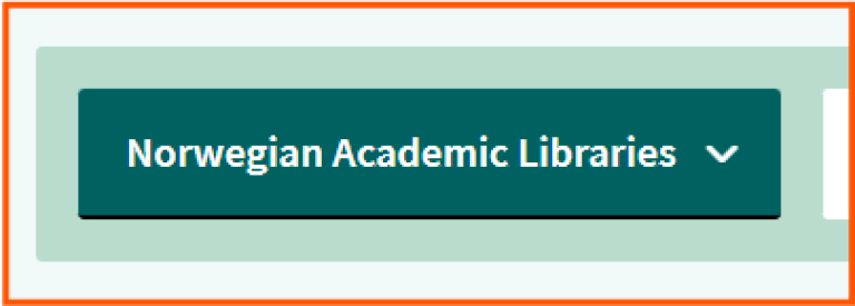 [Norwegian Academic Libraries] - screen shot from Oria, selecting to search in other library collections in Oria