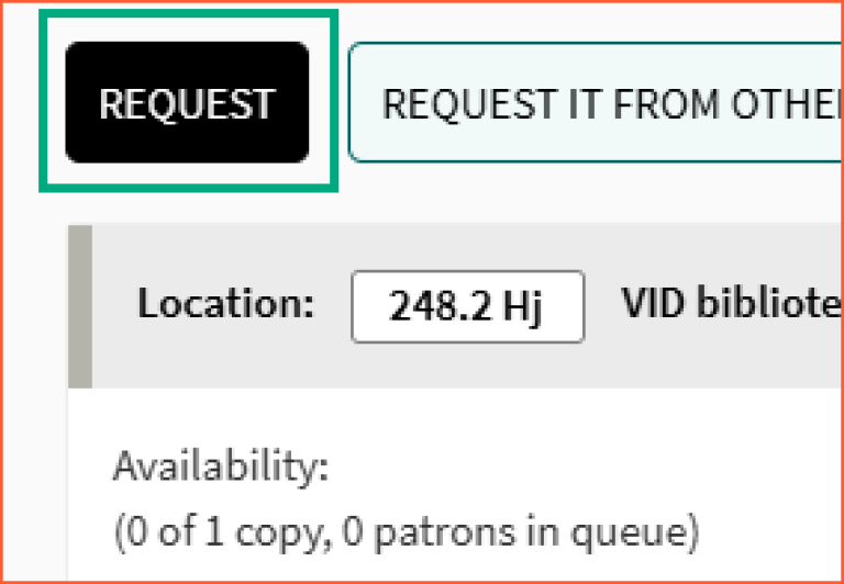 [Request] - screen shot from Oria, request option for checked-out book on detailed book page in Oria
