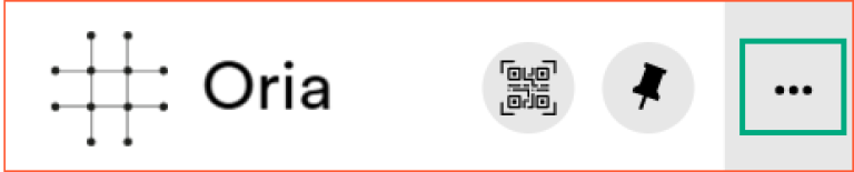 [Sign in] - screenshot from Oria, sign-in option in top menu in Oria on mobile device