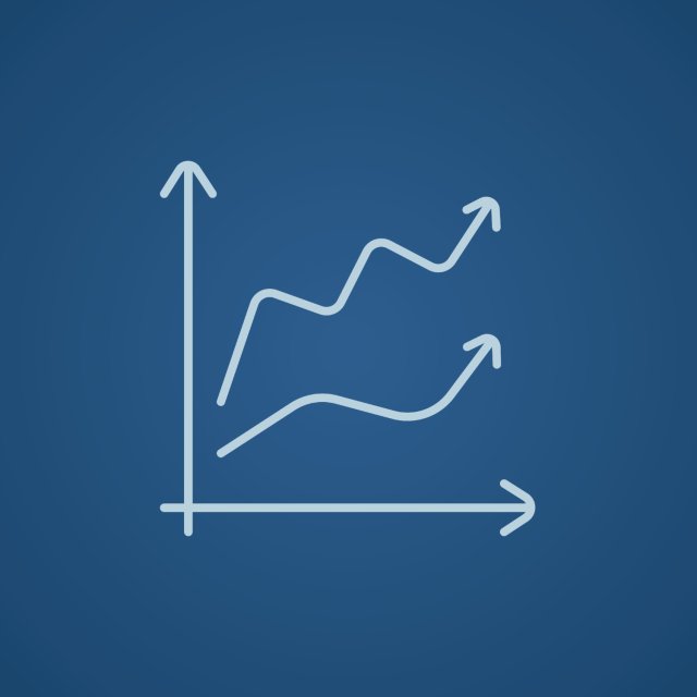 Bar chart with arrows
