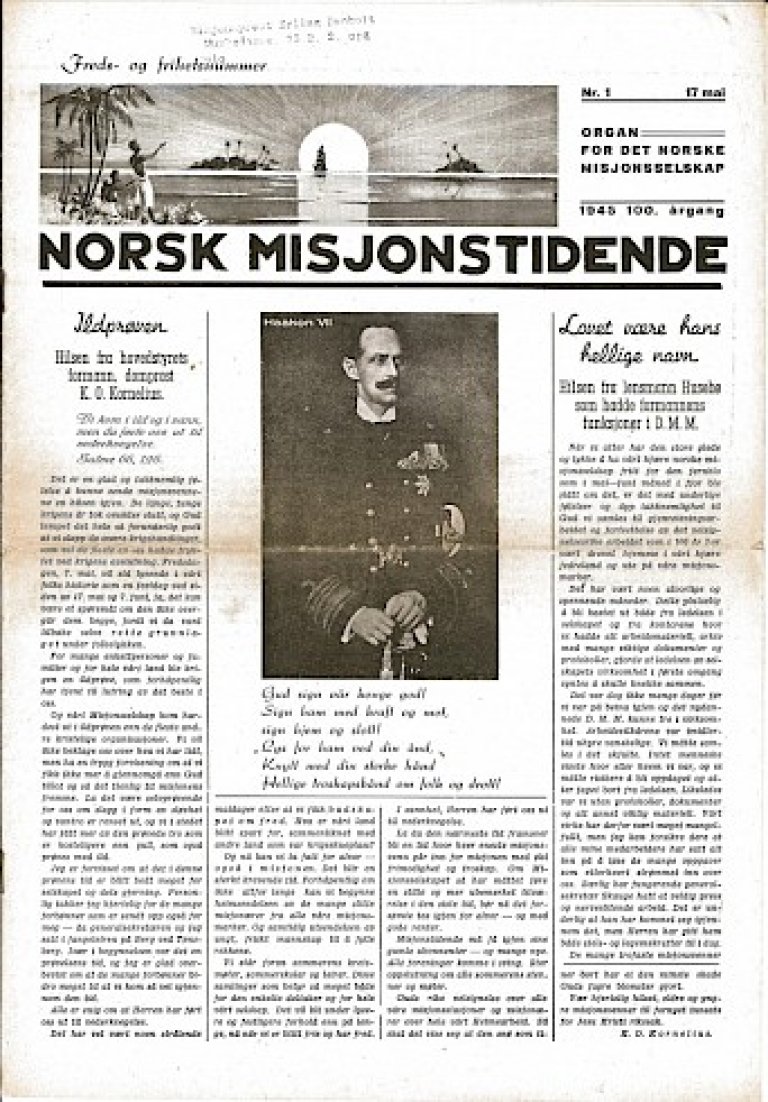 Avisutklipp fra Norsk Misjonstidende