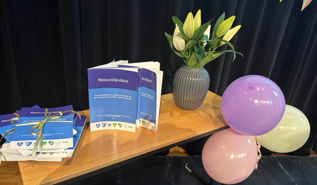 Bilde av ressurshåndbok, blomster og ballonger