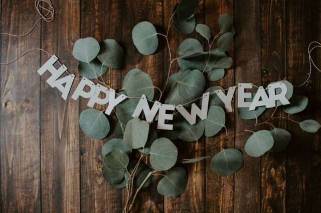 Tekst med Happy new year