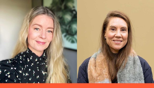Portrettbilde av to damer