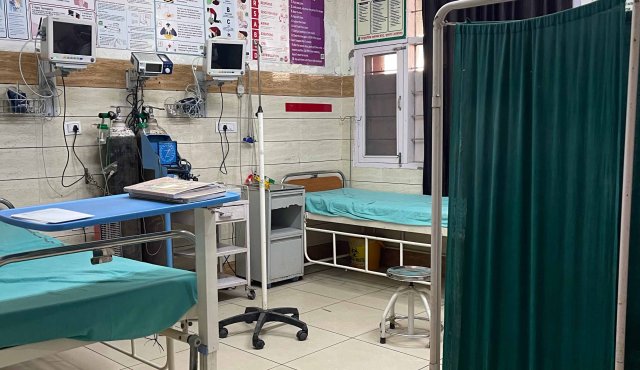 Rom med medisinsk utstyr på sykehus i India