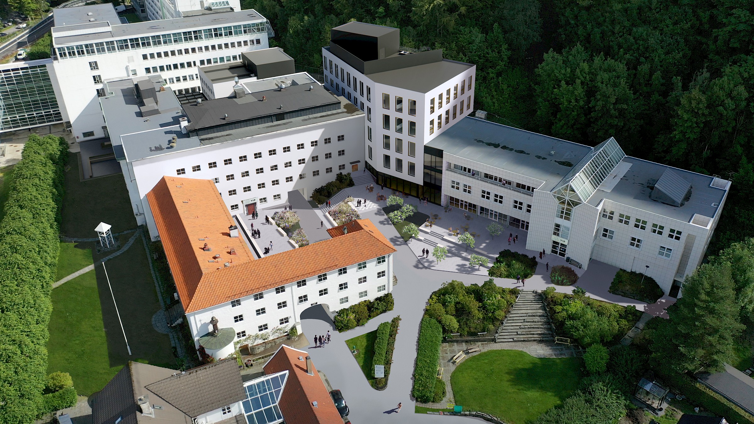 Oversiktsbilde ny campus VID vitenskapelige høgskole i Bergen